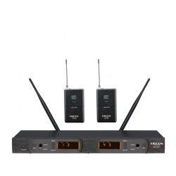 UHF Dijital Çift Anten 100 Kanal Çift Yaka Tipi Telsiz Mikrofon