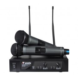 UHF Çift El Tipi Telsiz Mikrofon