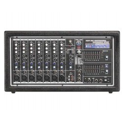 2x400 Watt 6 Mono 2 Stereo 10 Kanal Power Mikser