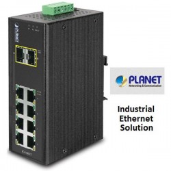 8-Port Industrial Gigabit Ethernet Switch with 2-Port SFP Fiber 8-Port Industrial Gigabit Ethernet Switch with 2-Port SFP Fiber