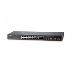 24-Port 10/100Base-TX + 2-Port 10/100/1000Base-T / Mini-GBIC (SFP) Web Smart Switch