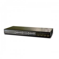 24-Port 10/100/1000Base-T with 4-Port SFP Web-Smart Gigabit Ethernet Switch
