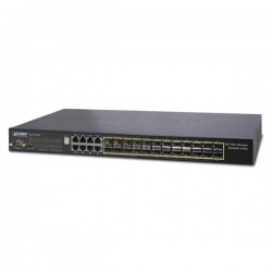 24-Port MiniGBIC/SFP Gigabit Layer2/L4 Advance SNMP Manageable Switch + 8-Port 10/100/1000Base-T,  trunking stack up to 16 Units, w/-48V Redundant Power