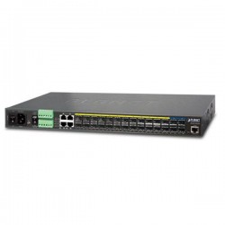 24 Port 100/1000Base-X SFP plus 4-Port 10G SFP+, L2/L4 Managed Metro Ethernet Switch (AC+DC Power Redundant,