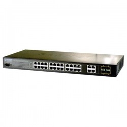 24 Port 10/100TX Layer2/L4 Advance SNMP Managed Switch + 4-Port Gigabit