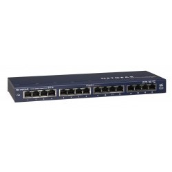 16 Port 10/100/1000 Base-T RJ45 Prosafe Unmanaged Plus Click Switch