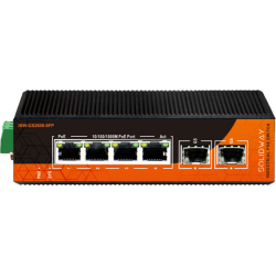 4 Port 10/100/1000M PoE Port +2 Port Gigabit SFP + 1 Port Console Port (120 Watt), Endüstriyel PoE Gigabit Ethernet Switch (Layer2/L2+)