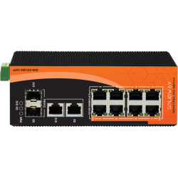 8 Port 10/100/1000M PoE Port +2 Port Gigabit Combo (SFP/RJ45) Port (240 Watt), Endüstriyel PoE Gigabit Ethernet Switch (Unmanaged)