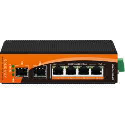 4 Port 10/100/1000M PoE Port +2 Port Gigabit SFP Port (120 Watt), Endüstriyel PoE Gigabit Ethernet Switch (Unmanaged)
