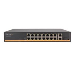 16 Port 10/100 POE Port+2 Port Gigabit Uplink Port+1 Port SFP Fiber Port (300 Watt)